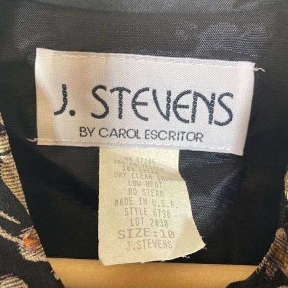 J. Stevens By Carol Escritor Velvet Vintage Dress - Picture 5 of 5